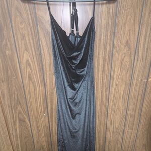 Elegant Black Velvet Dress